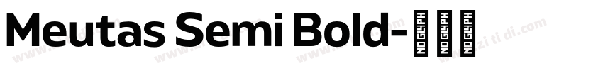 Meutas Semi Bold字体转换